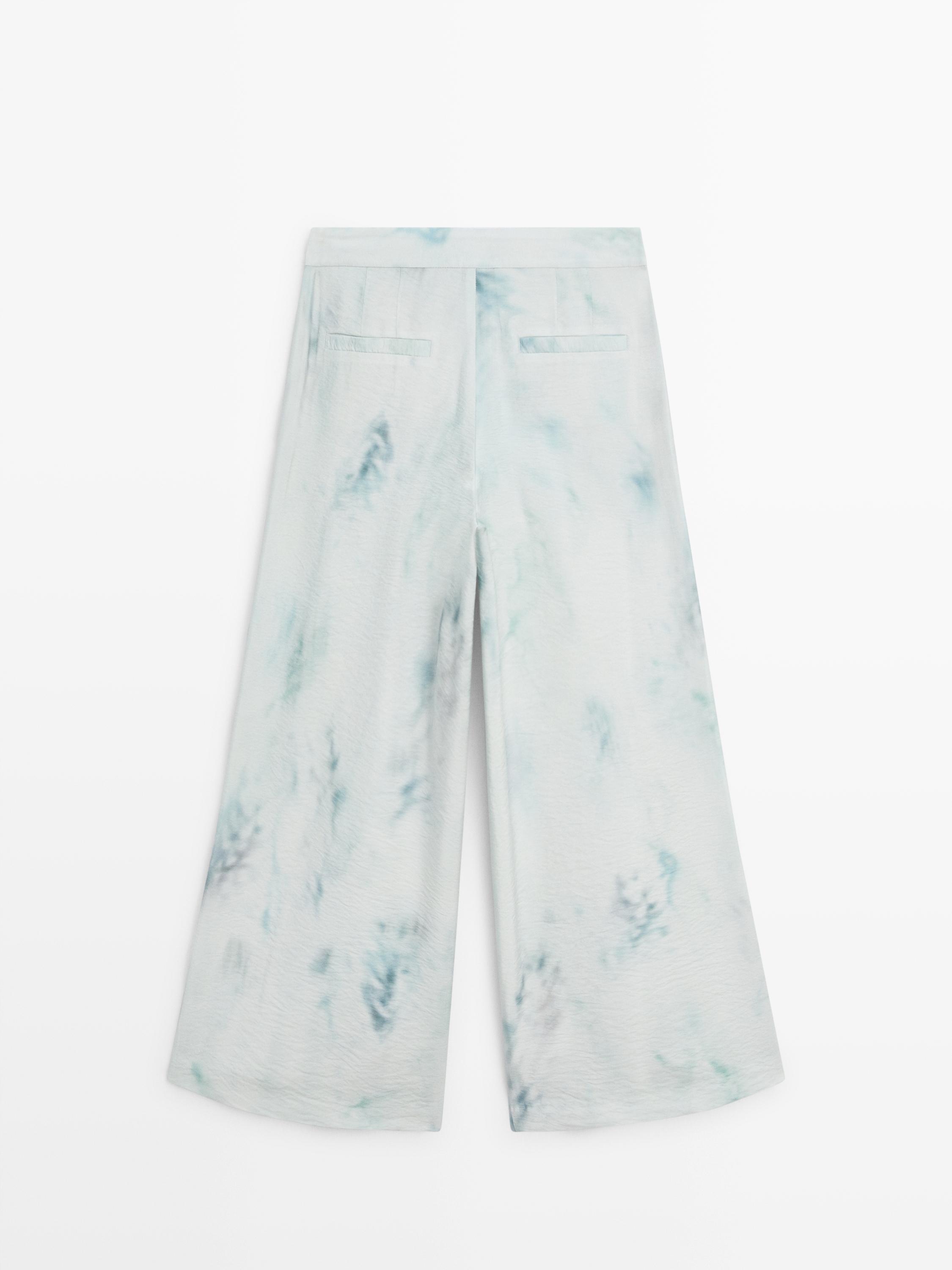 Pantalon plissé imprimé